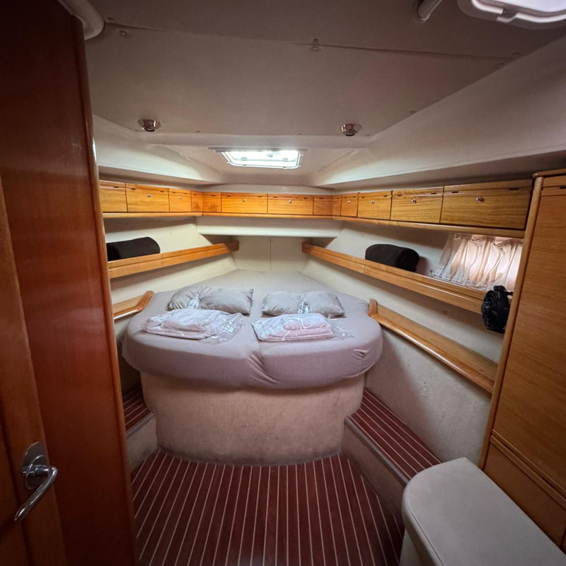 Unsere Segelyacht von Innen - Schlafmöglichkeit